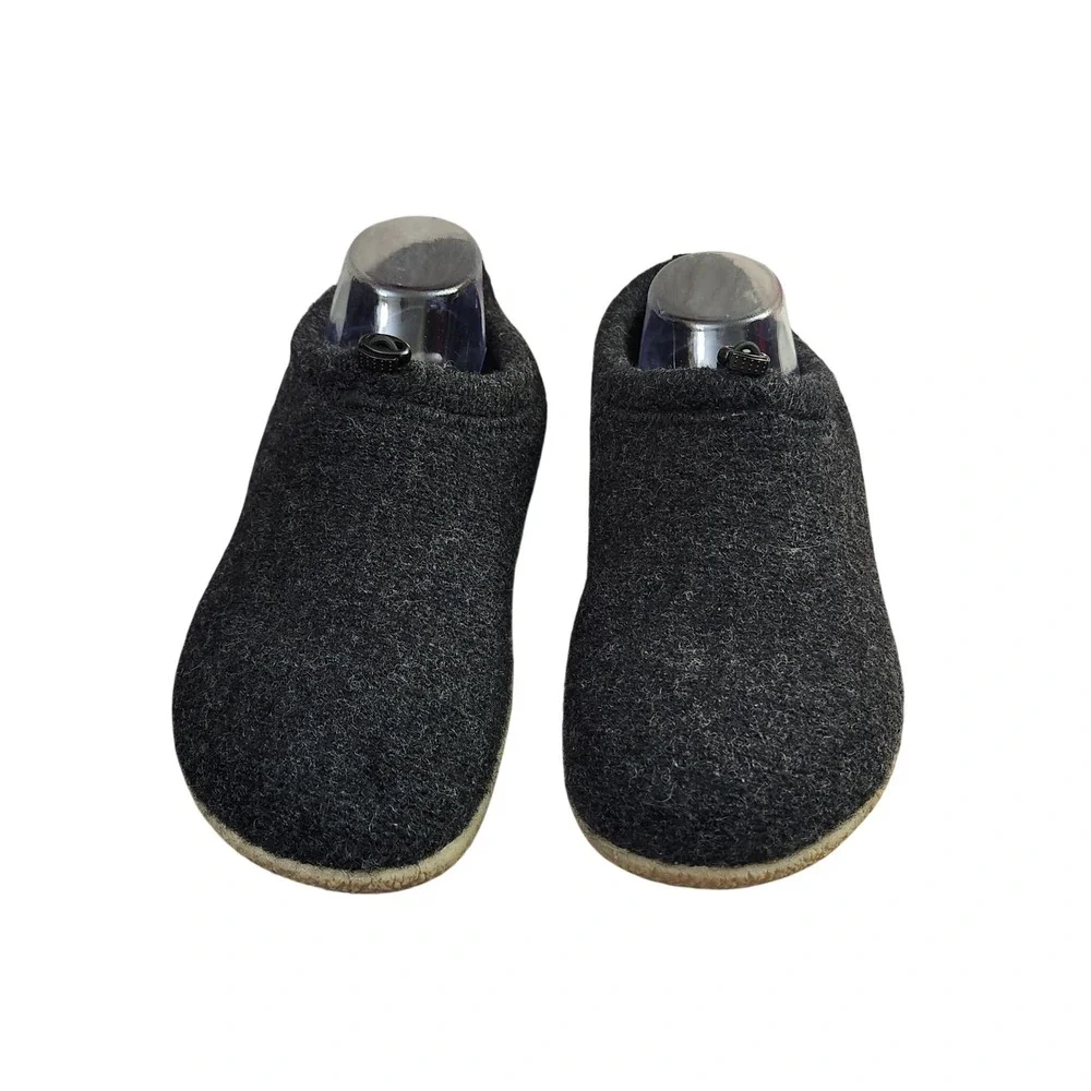 Haflinger Guido Black‎ boiled wool slip-on loafers elastic drawstring M9 L11